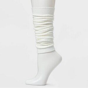 Women's Ribbed Supersoft Leg Warmer Boot Socks - Universal Thread Ivory 4-10
